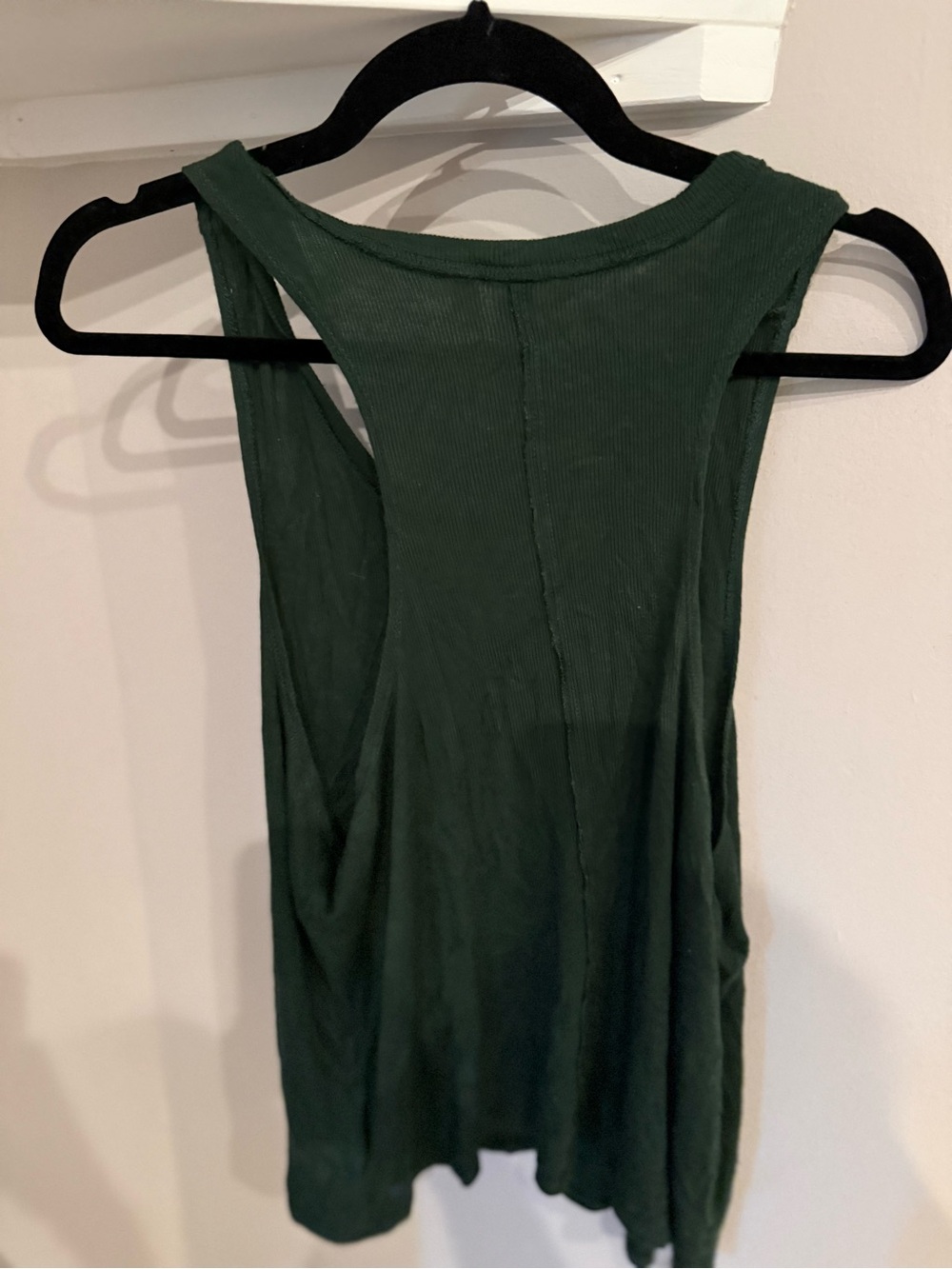 Zella Dark Green Ribbed Racerback Tank - Picture 3 of 3